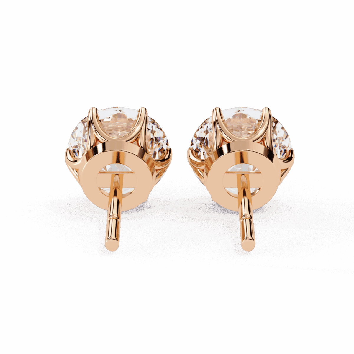 2.5 Carat Classic Round Solitaire Diamond Earrings  Image 19