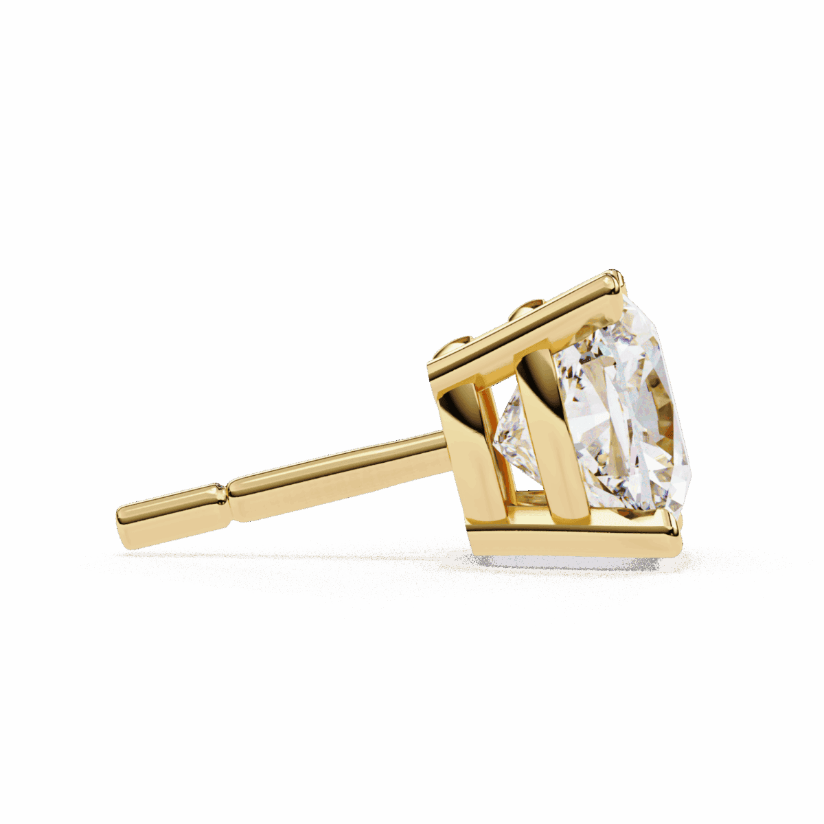 2.25 Carat Cushion Solitaire Diamond Earrings  Image 9