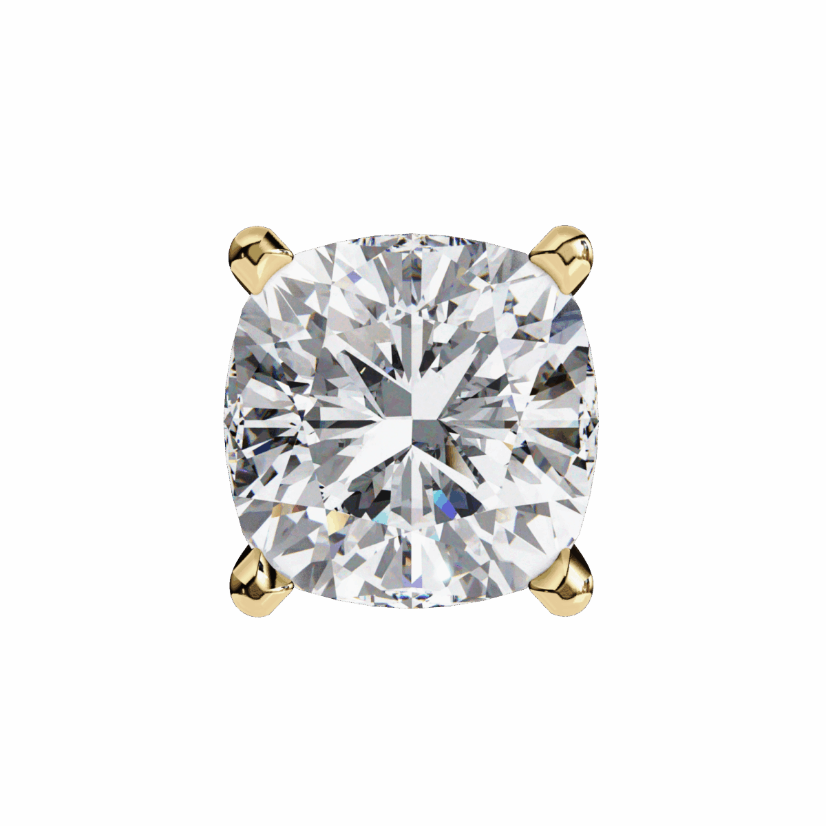 2.25 Carat Cushion Solitaire Diamond Earrings  Image 10