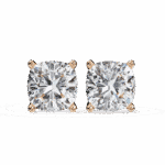 2.25 Carat Cushion Solitaire Diamond Earrings - Image 15