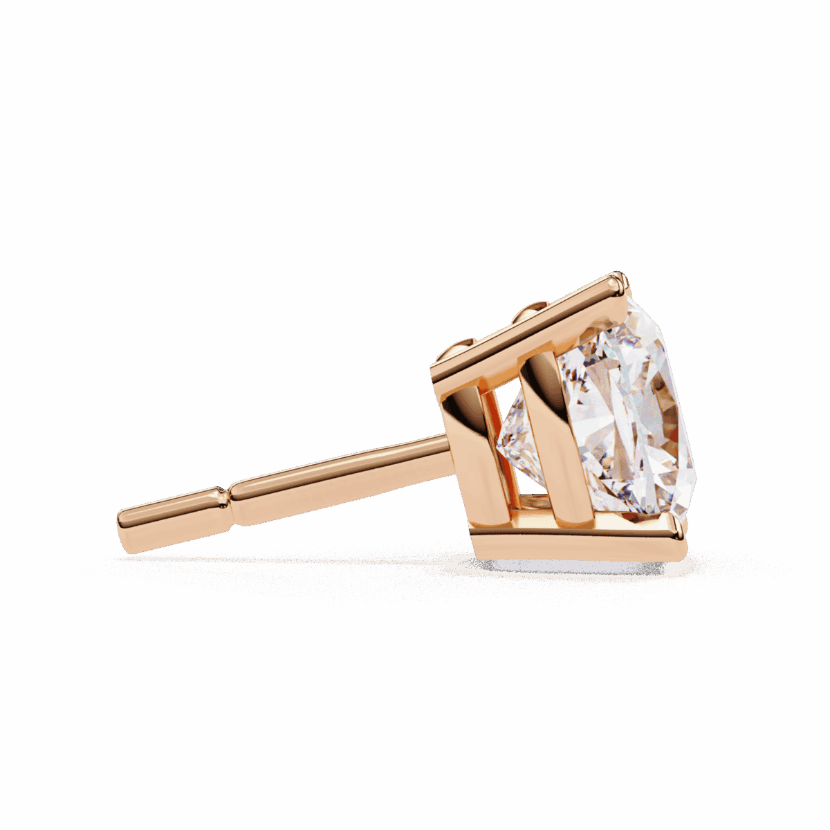 2.25 Carat Cushion Solitaire Diamond Earrings  Image 16