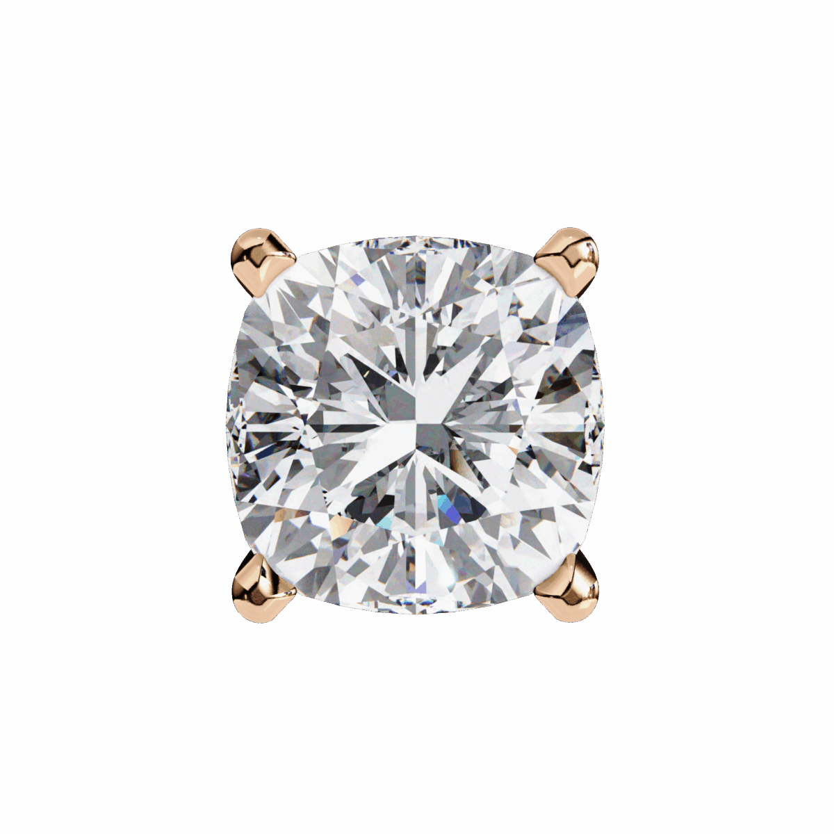2.25 Carat Cushion Solitaire Diamond Earrings  Image 17