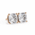 2.25 Carat Cushion Solitaire Diamond Earrings - Image 20