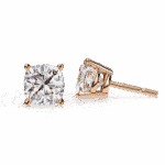 2.25 Carat Cushion Solitaire Diamond Earrings - Image 21