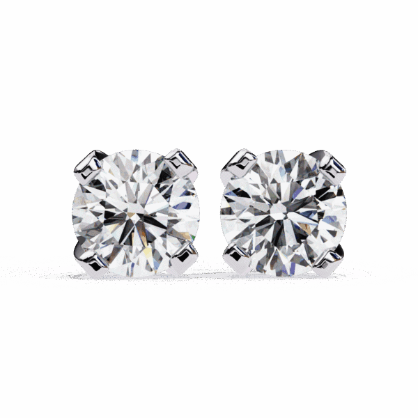 2.5 Carat Signature Round Solitaire Diamond Earrings