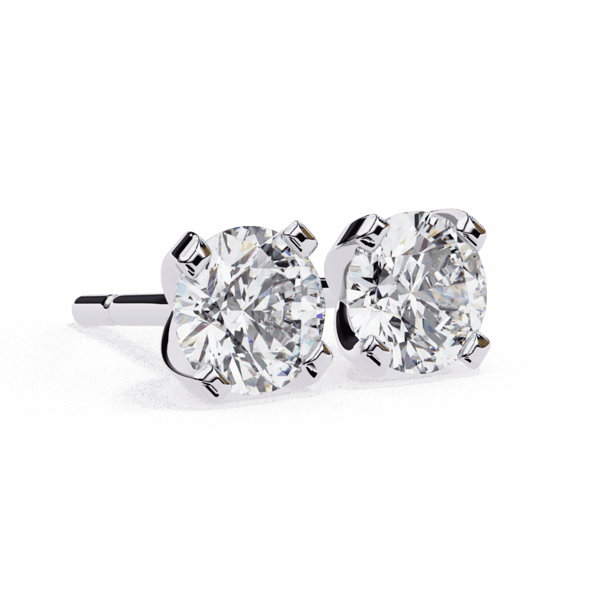 2.5 Carat Signature Round Solitaire Diamond Earrings  Image 6