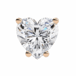 2.5 Carat Heart Solitaire Diamond Earrings - Image 17