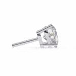 2.5 Carat Heart Solitaire Diamond Earrings - Image 2