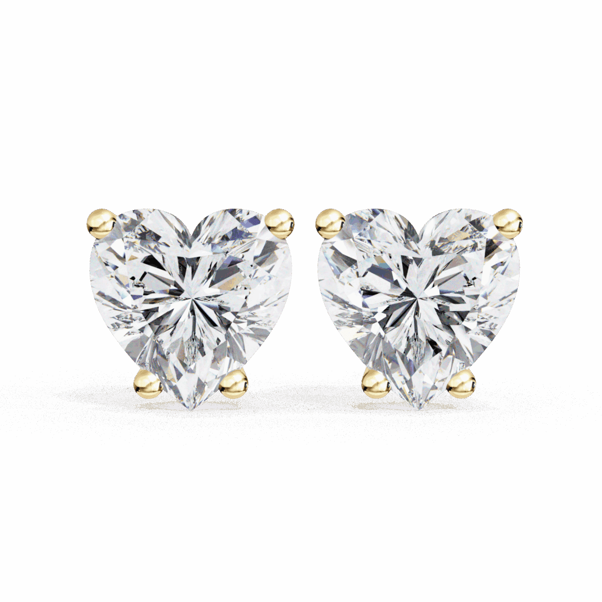 2.5 Carat Heart Solitaire Diamond Earrings  Image 8