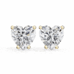 2.5 Carat Heart Solitaire Diamond Earrings - Image 8