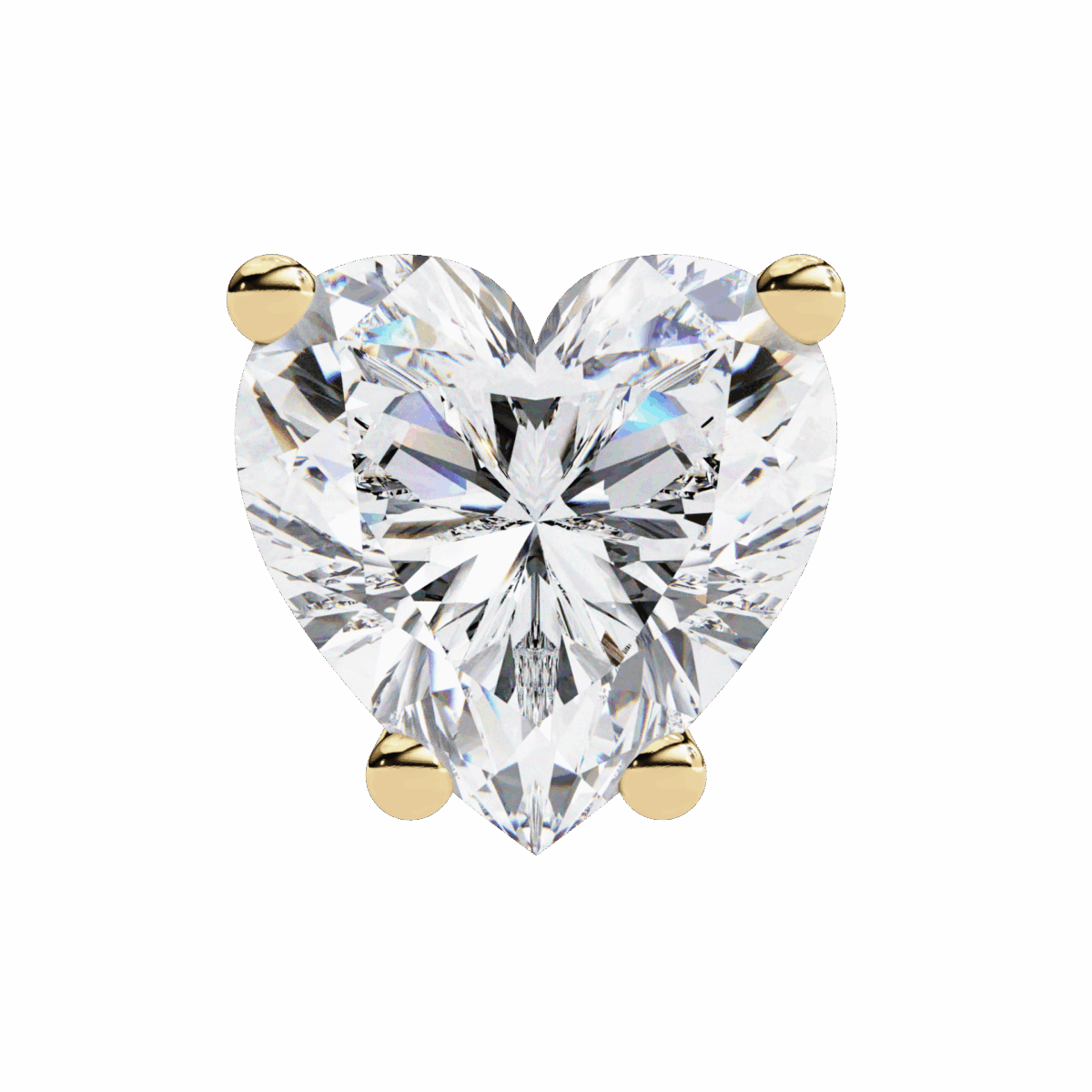 2.5 Carat Heart Solitaire Diamond Earrings  Image 10