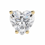 2.5 Carat Heart Solitaire Diamond Earrings - Image 10