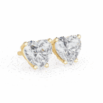 2.5 Carat Heart Solitaire Diamond Earrings - Image 13