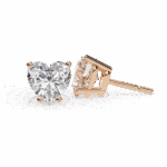 2.5 Carat Heart Solitaire Diamond Earrings - Image 21
