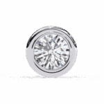 2.5 Carat Everyday Round Solitaire Hoop Earrings - Image 3