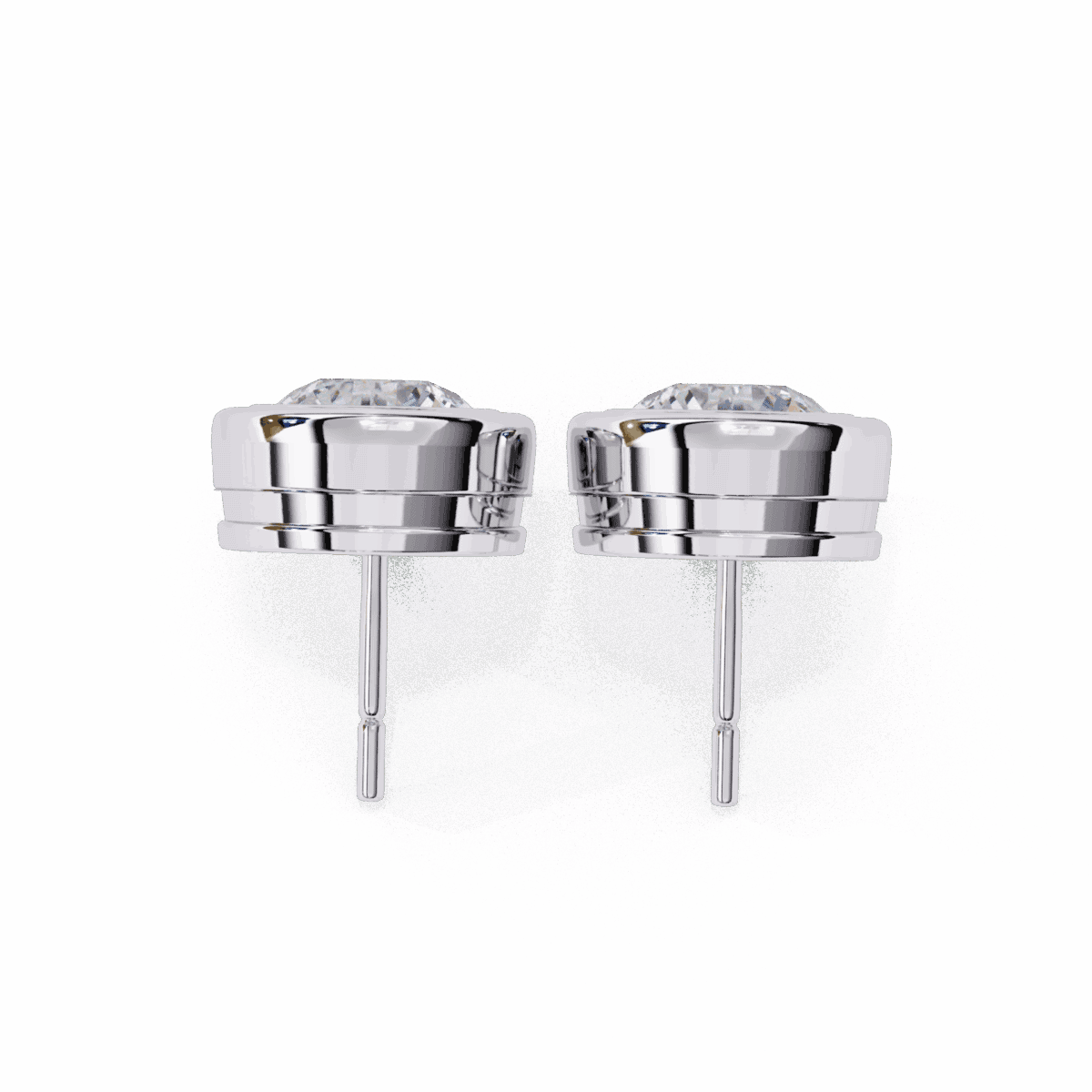 2.5 Carat Everyday Round Solitaire Hoop Earrings  Image 4