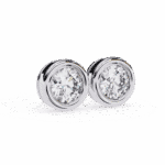 2.5 Carat Everyday Round Solitaire Hoop Earrings - Image 6