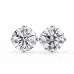 2.5 Carat Radiant Round Solitaire Diamond Earrings