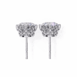 2.5 Carat Radiant Round Solitaire Diamond Earrings - Image 4