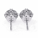 2.5 Carat Radiant Round Solitaire Diamond Earrings - Image 5