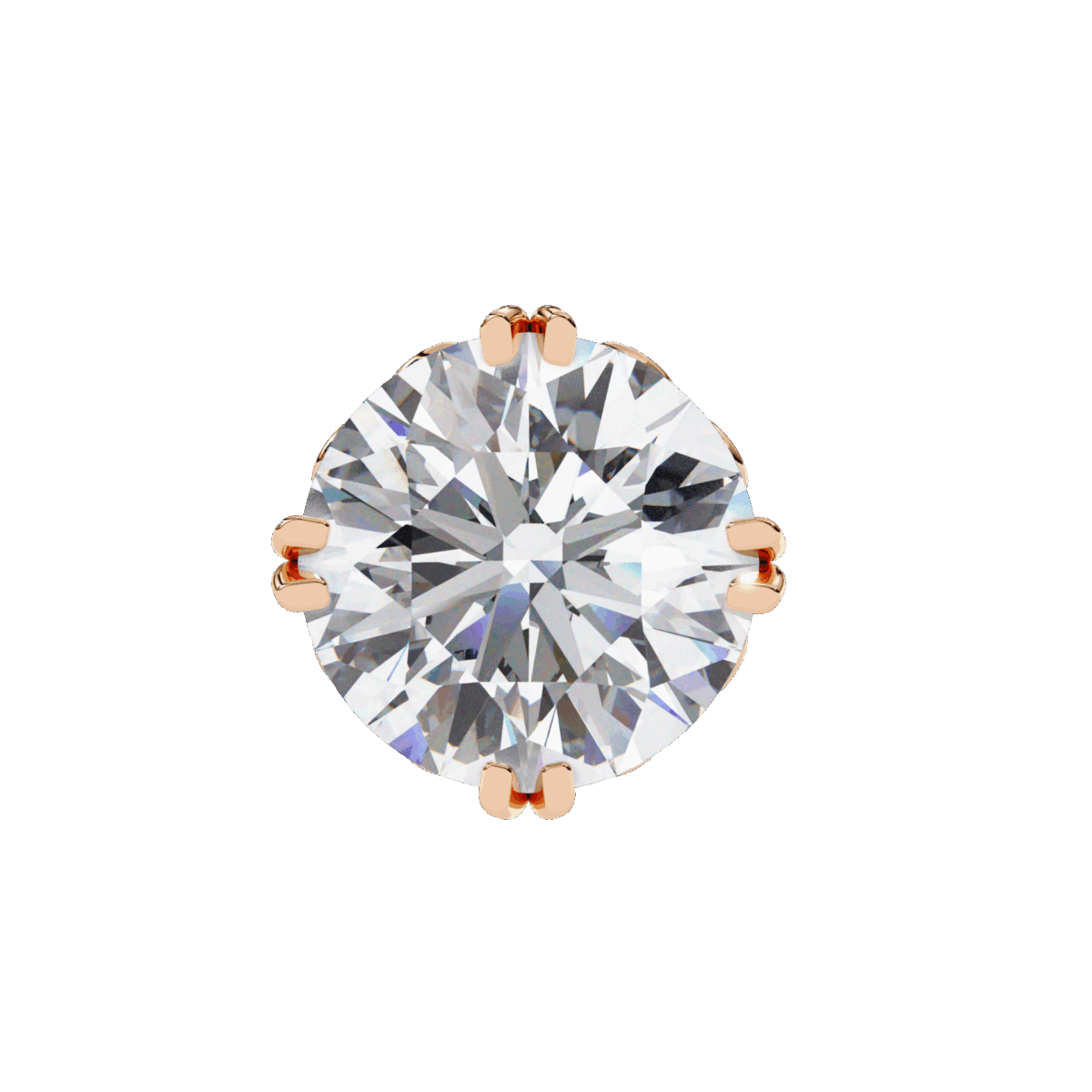 2.5 Carat Radiant Round Solitaire Diamond Earrings  Image 17