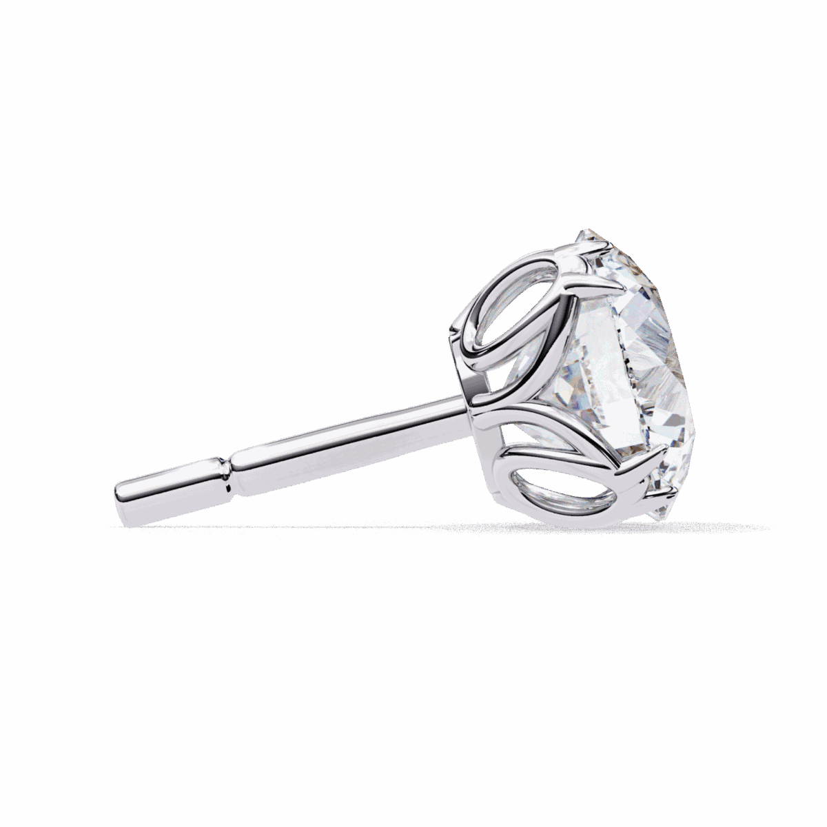 2.5 Carat Grace Round Solitaire Diamond Earrings  Image 2