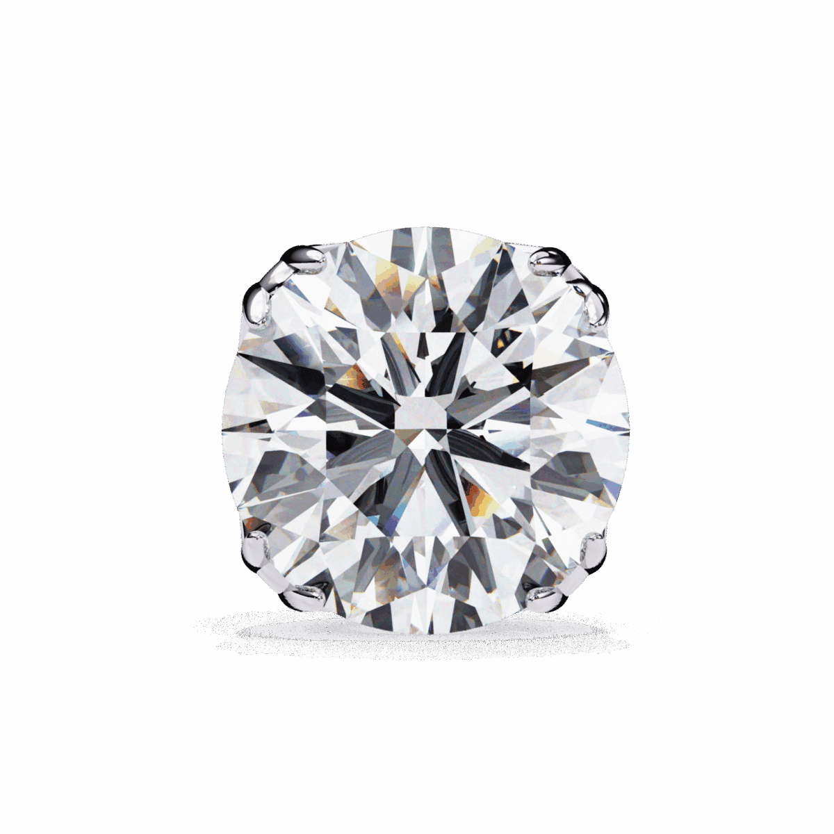 2.5 Carat Grace Round Solitaire Diamond Earrings  Image 3