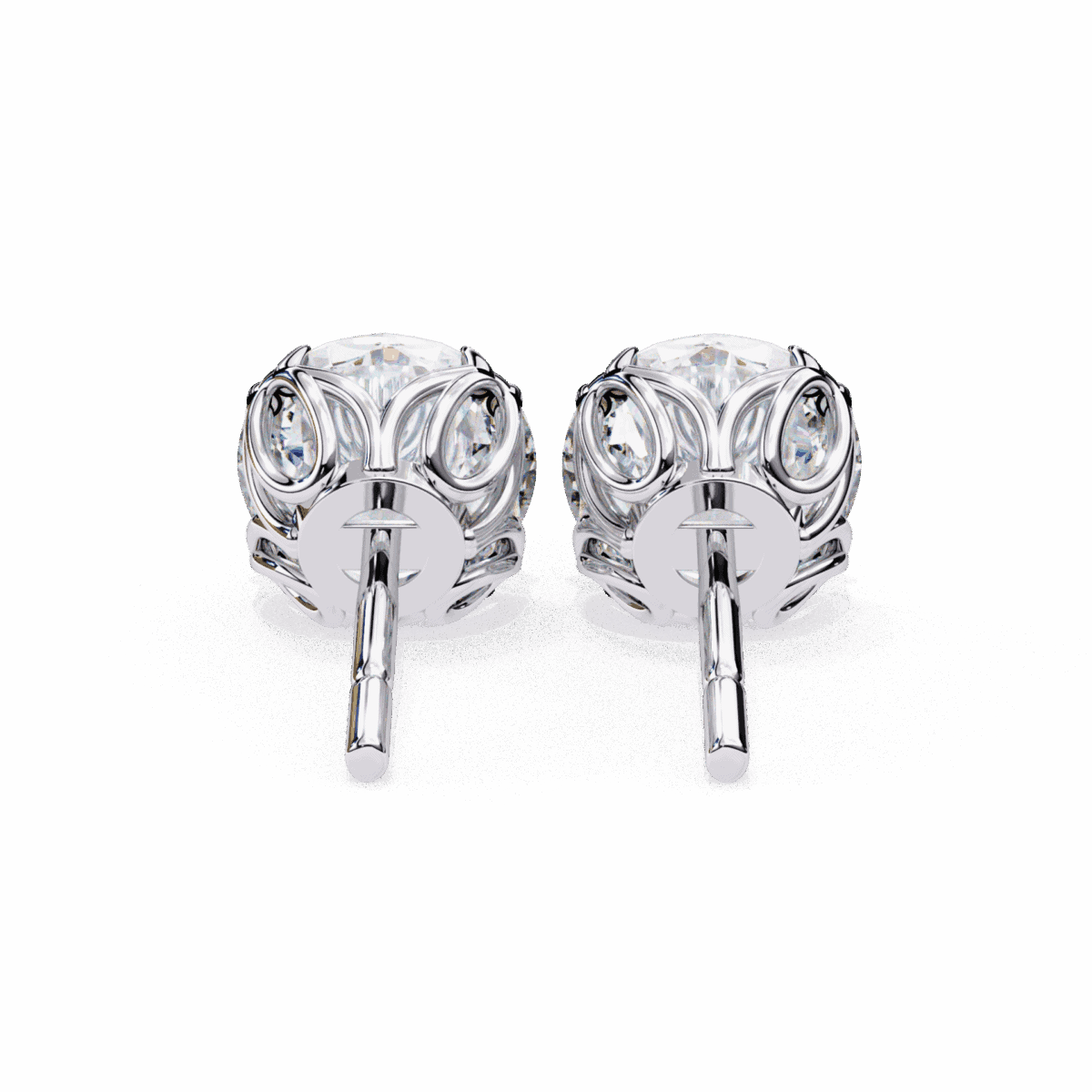 2.5 Carat Grace Round Solitaire Diamond Earrings  Image 5