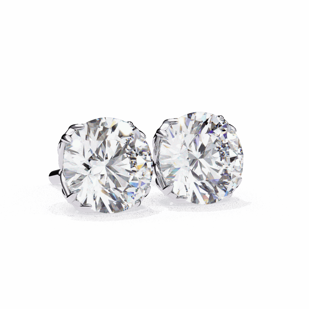 2.5 Carat Grace Round Solitaire Diamond Earrings  Image 6