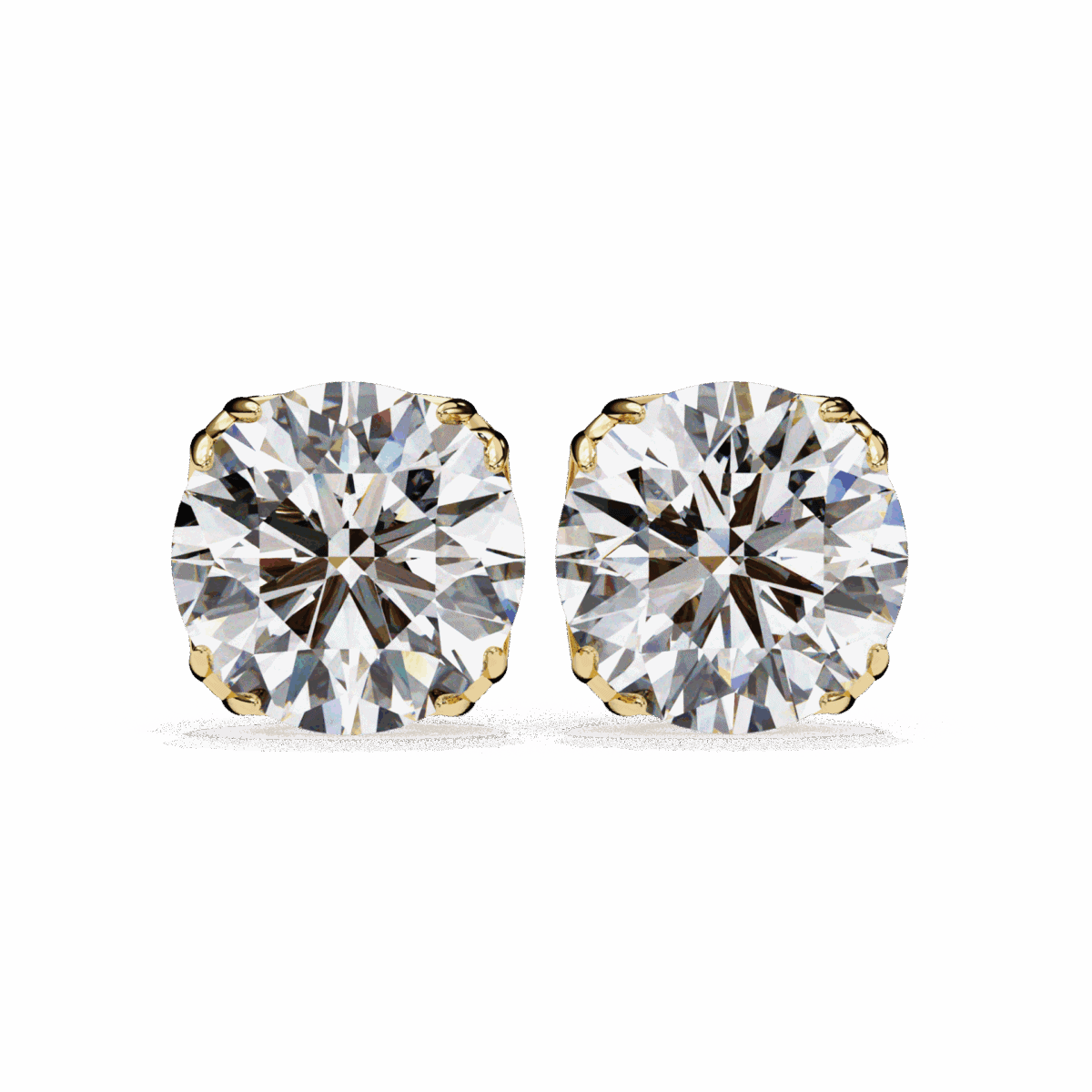 2.5 Carat Grace Round Solitaire Diamond Earrings  Image 8