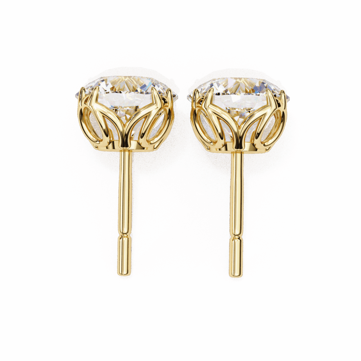 2.5 Carat Grace Round Solitaire Diamond Earrings  Image 11