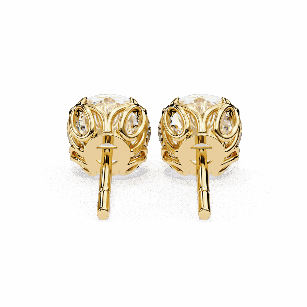 2.5 Carat Grace Round Solitaire Diamond Earrings  Image 12