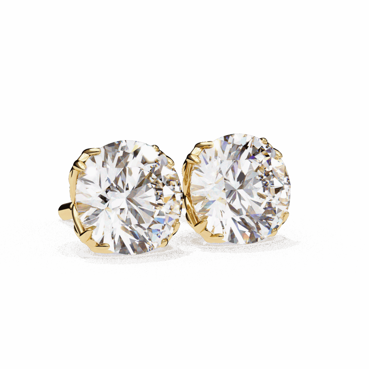 2.5 Carat Grace Round Solitaire Diamond Earrings  Image 13