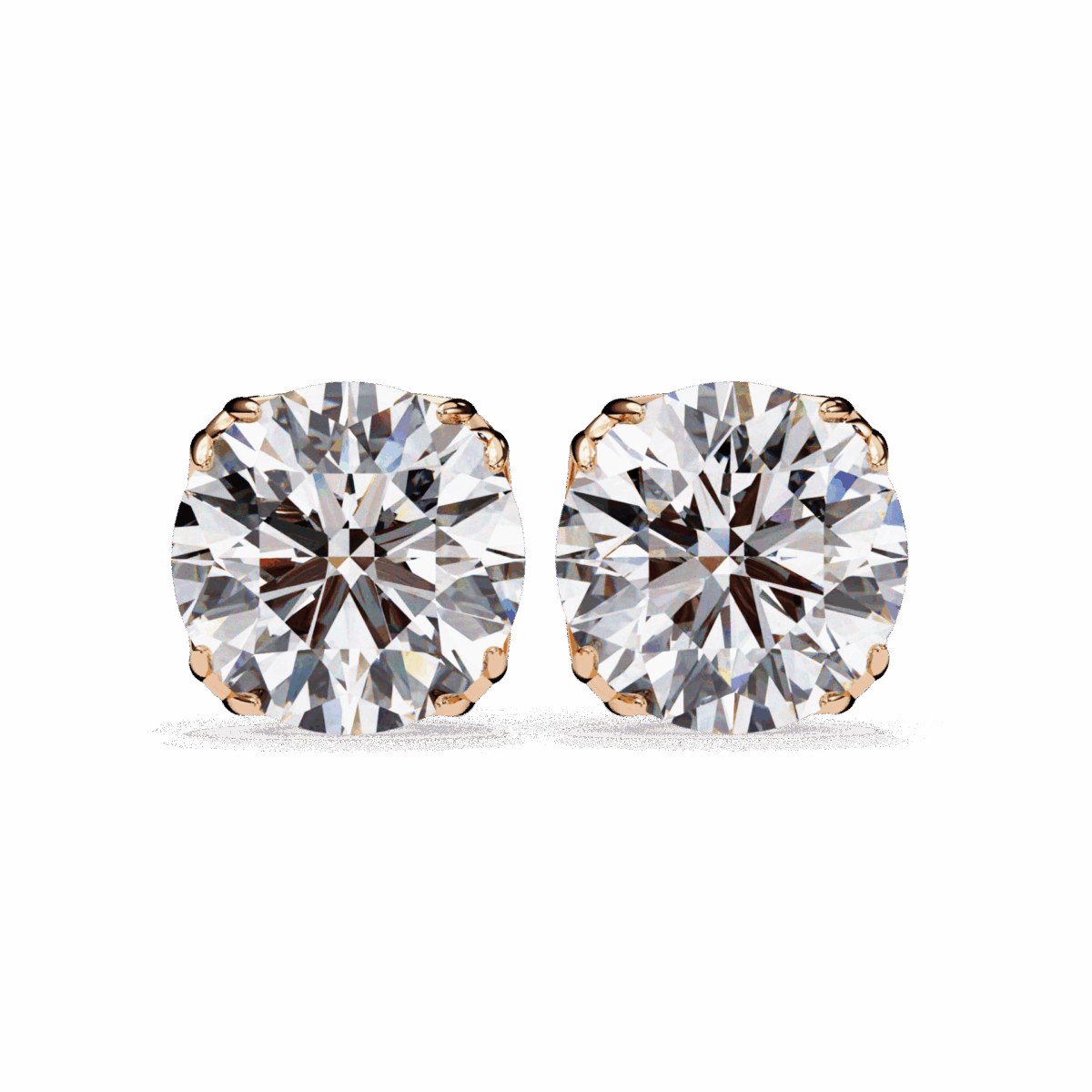 2.5 Carat Grace Round Solitaire Diamond Earrings  Image 15