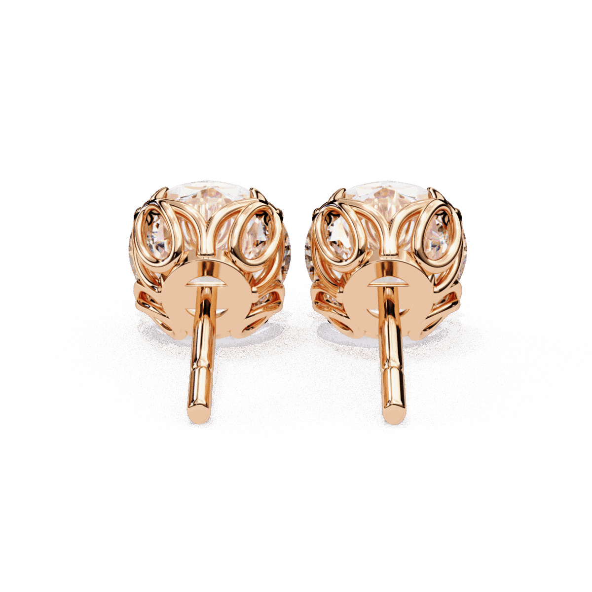 2.5 Carat Grace Round Solitaire Diamond Earrings  Image 19