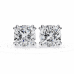 2.25 Carat Refined Cushion Solitaire Diamond Earrings
