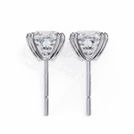 2.25 Carat Refined Cushion Solitaire Diamond Earrings - Image 4