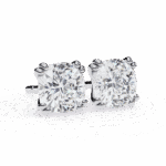 2.25 Carat Refined Cushion Solitaire Diamond Earrings - Image 6