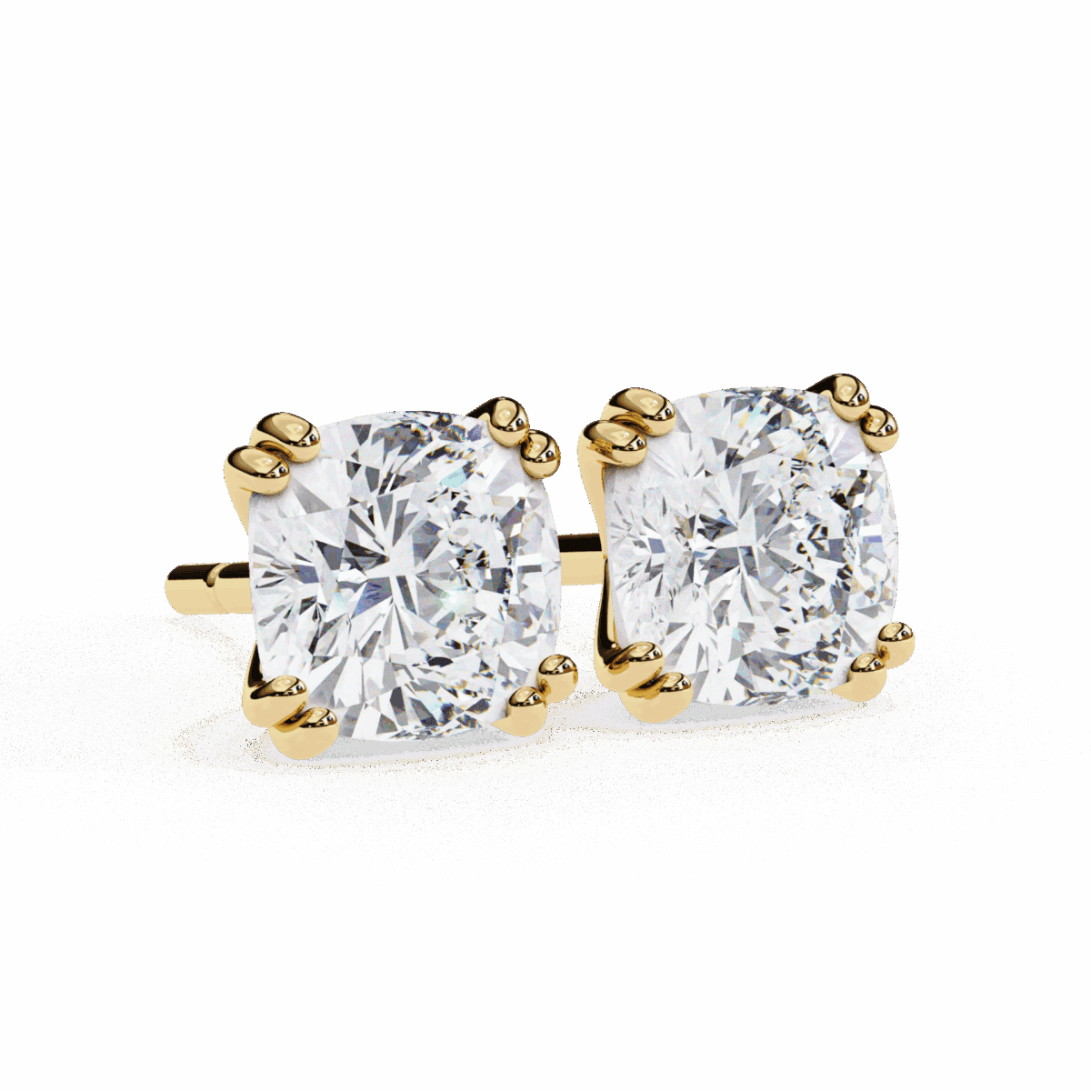 2.25 Carat Refined Cushion Solitaire Diamond Earrings  Image 13