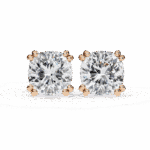 2.25 Carat Refined Cushion Solitaire Diamond Earrings - Image 15