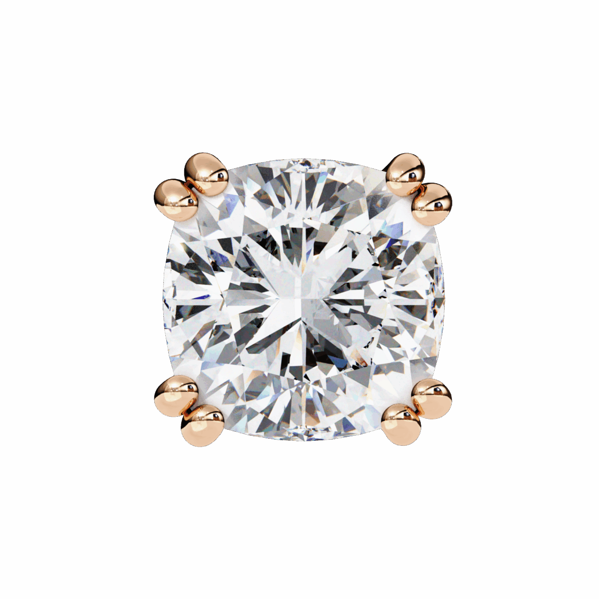 2.25 Carat Refined Cushion Solitaire Diamond Earrings  Image 17