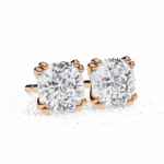 2.25 Carat Refined Cushion Solitaire Diamond Earrings - Image 20
