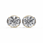 2.5 Carat Half Bezel Round Solitaire Diamond Earrings - Image 8
