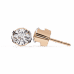 2.5 Carat Half Bezel Round Solitaire Diamond Earrings - Image 21