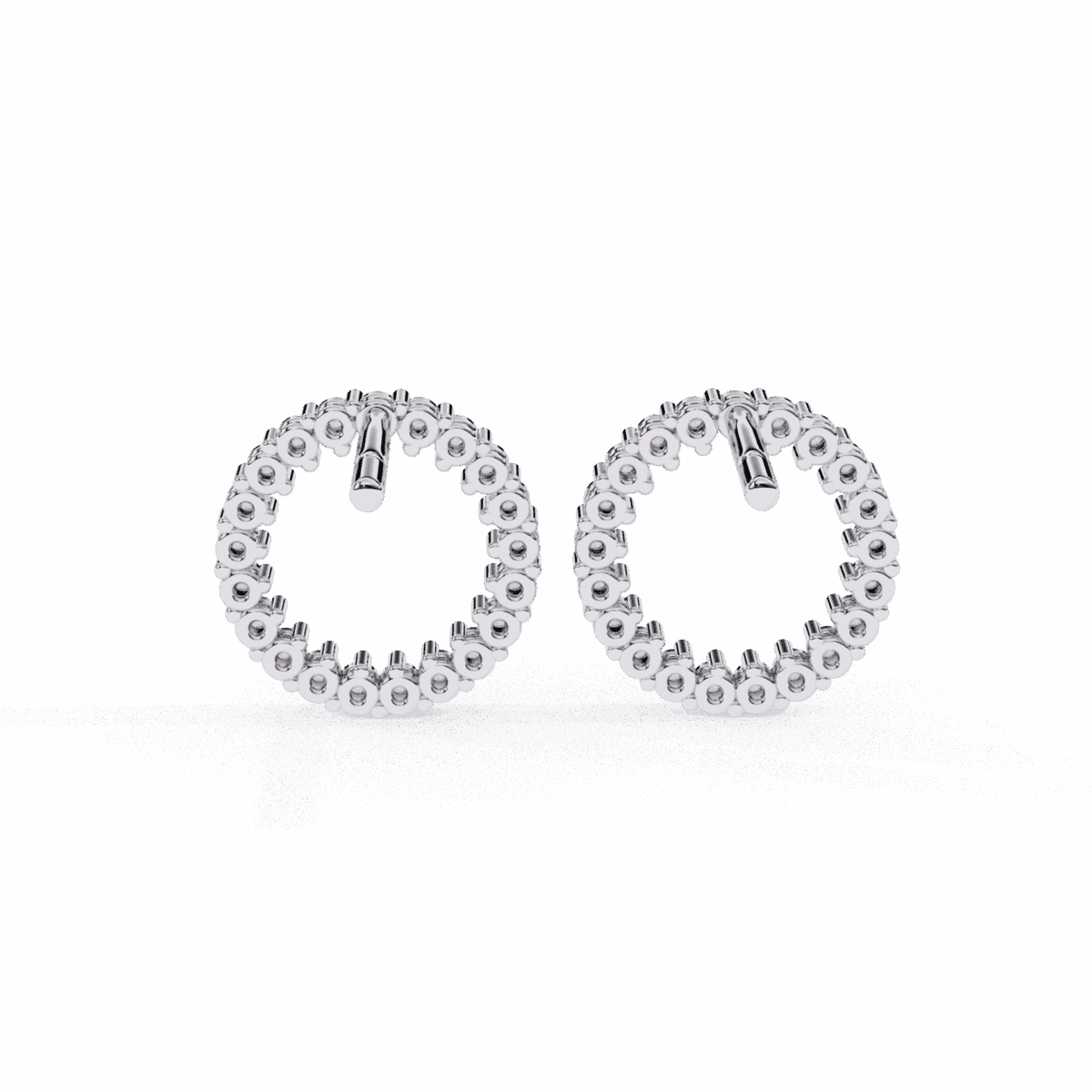 0.3 Carat Classic Round Diamond Hoop Earrings  Image 5