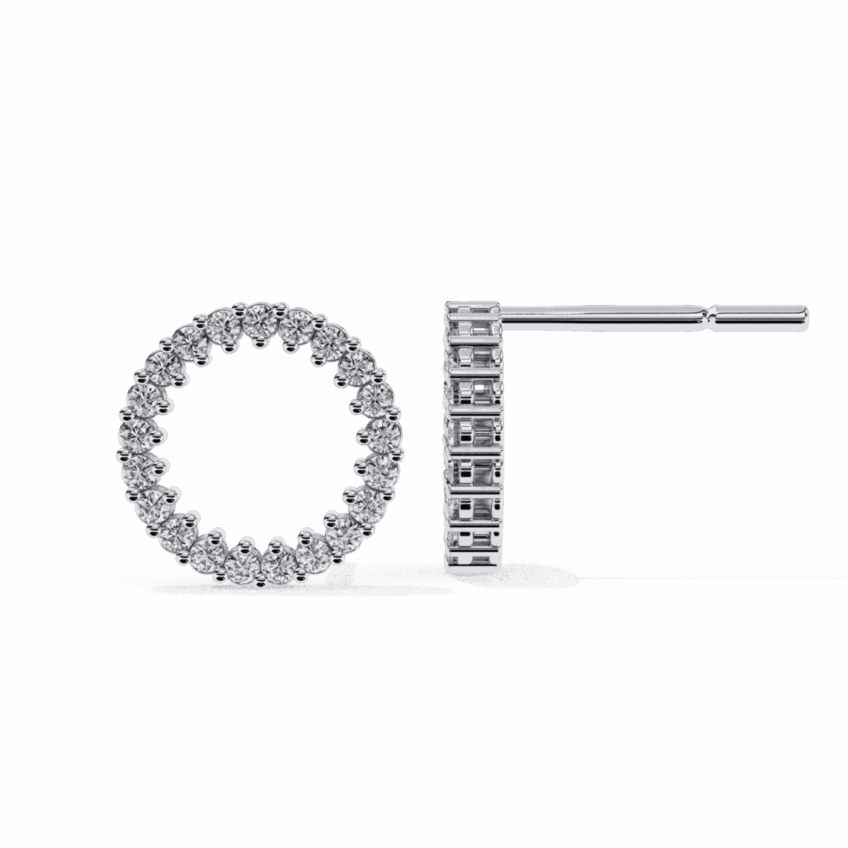 0.3 Carat Classic Round Diamond Hoop Earrings  Image 7
