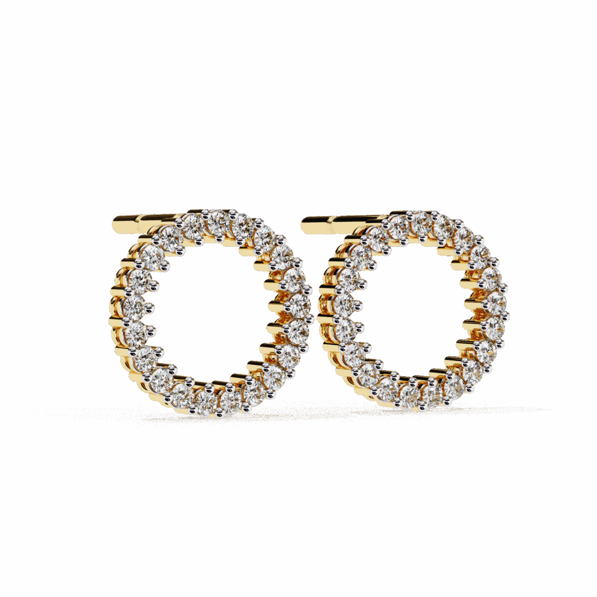 0.3 Carat Classic Round Diamond Hoop Earrings  Image 13