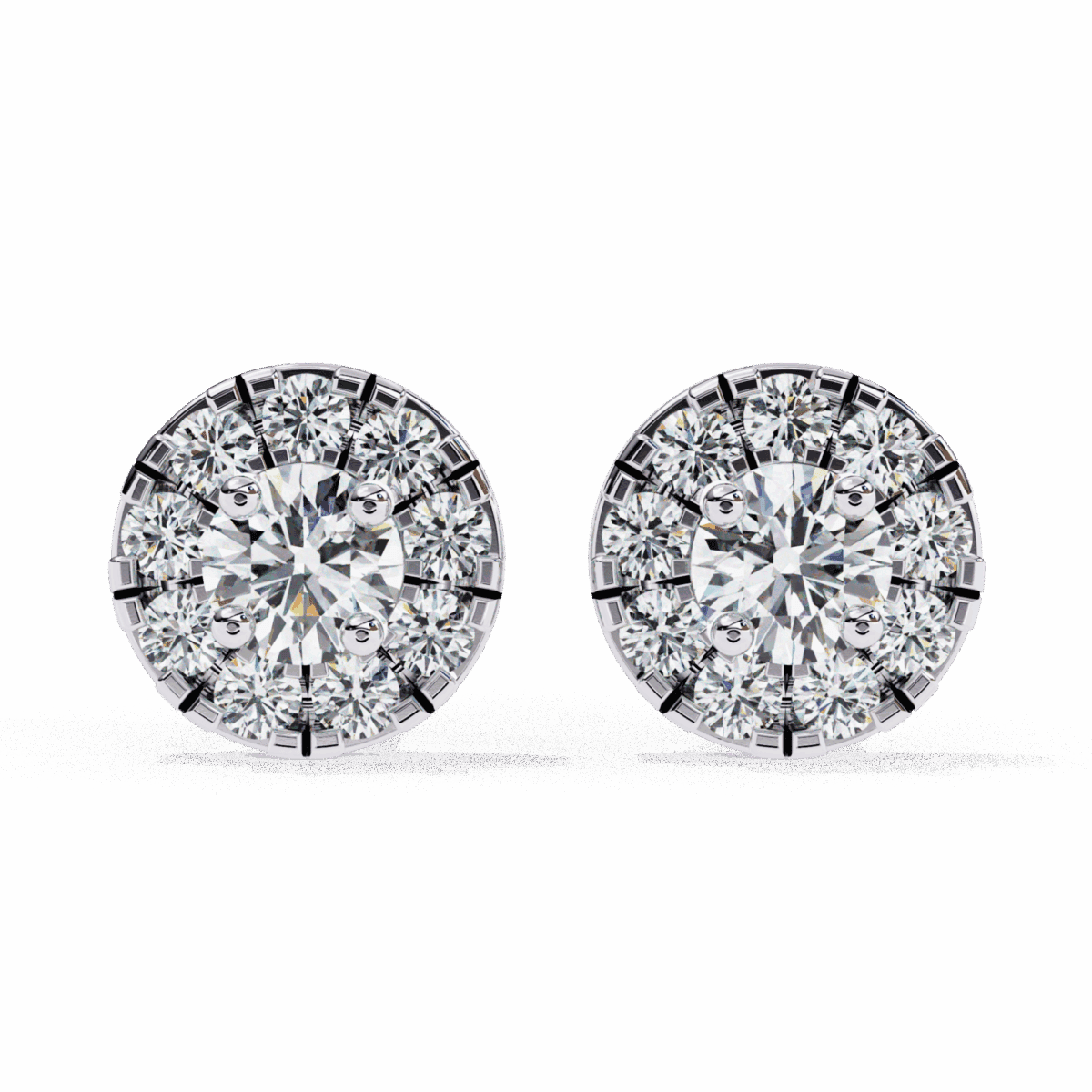 0.3 Carat Petite Round Duo Diamond Stud Earrings  Image 1