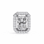 1 Carat Classic Radiant and Round Diamond Stud Earrings - Image 3