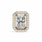 1 Carat Classic Radiant and Round Diamond Stud Earrings - Image 10